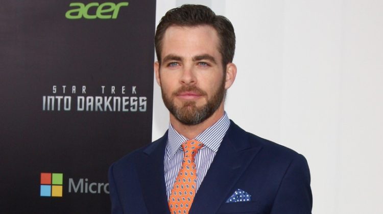 Chris Pine Double-Breasted Ralph Lauren Purple Label Suit