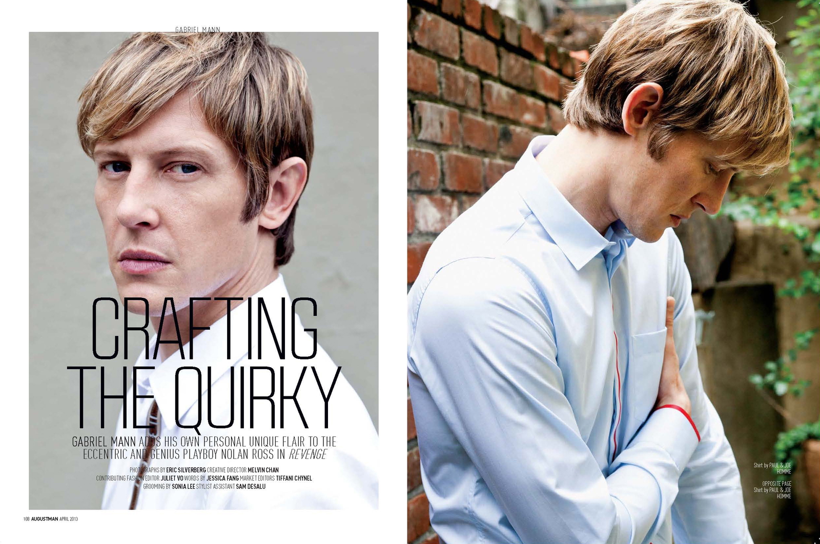 Revenge S Gabriel Mann Models For August Man Magazine The Fashionisto