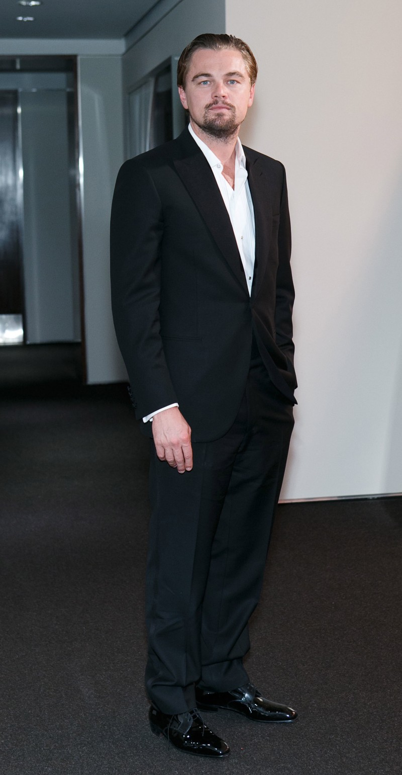 Leonardo DiCaprio wearing a Brioni Tuxedo at the Christies Auction