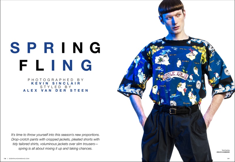 Aiden Andrews Has a Spring Fling for Essential Homme