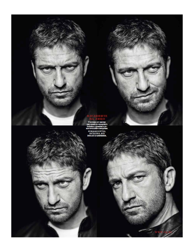 Gerard Butler Covers June's Edition of Russian GQ