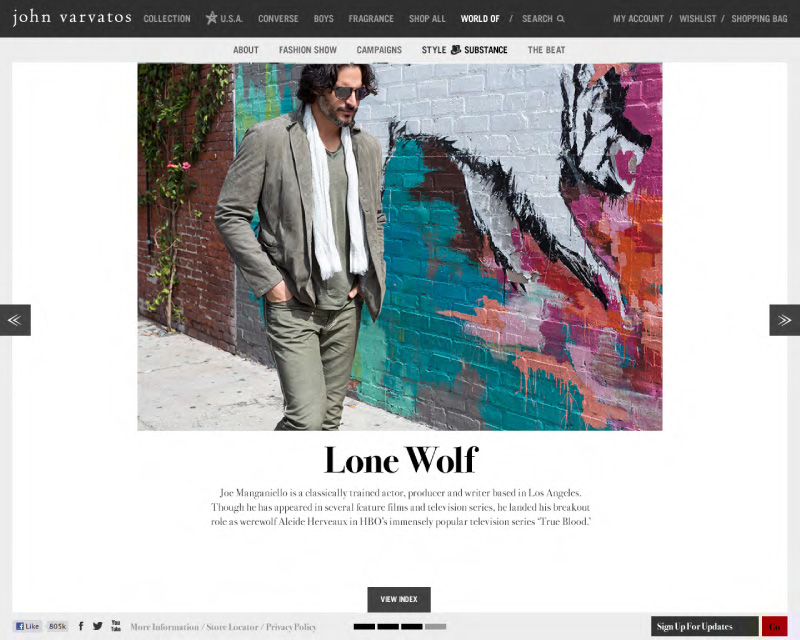 Joe Manganiello for John Varvatos Style & Substance