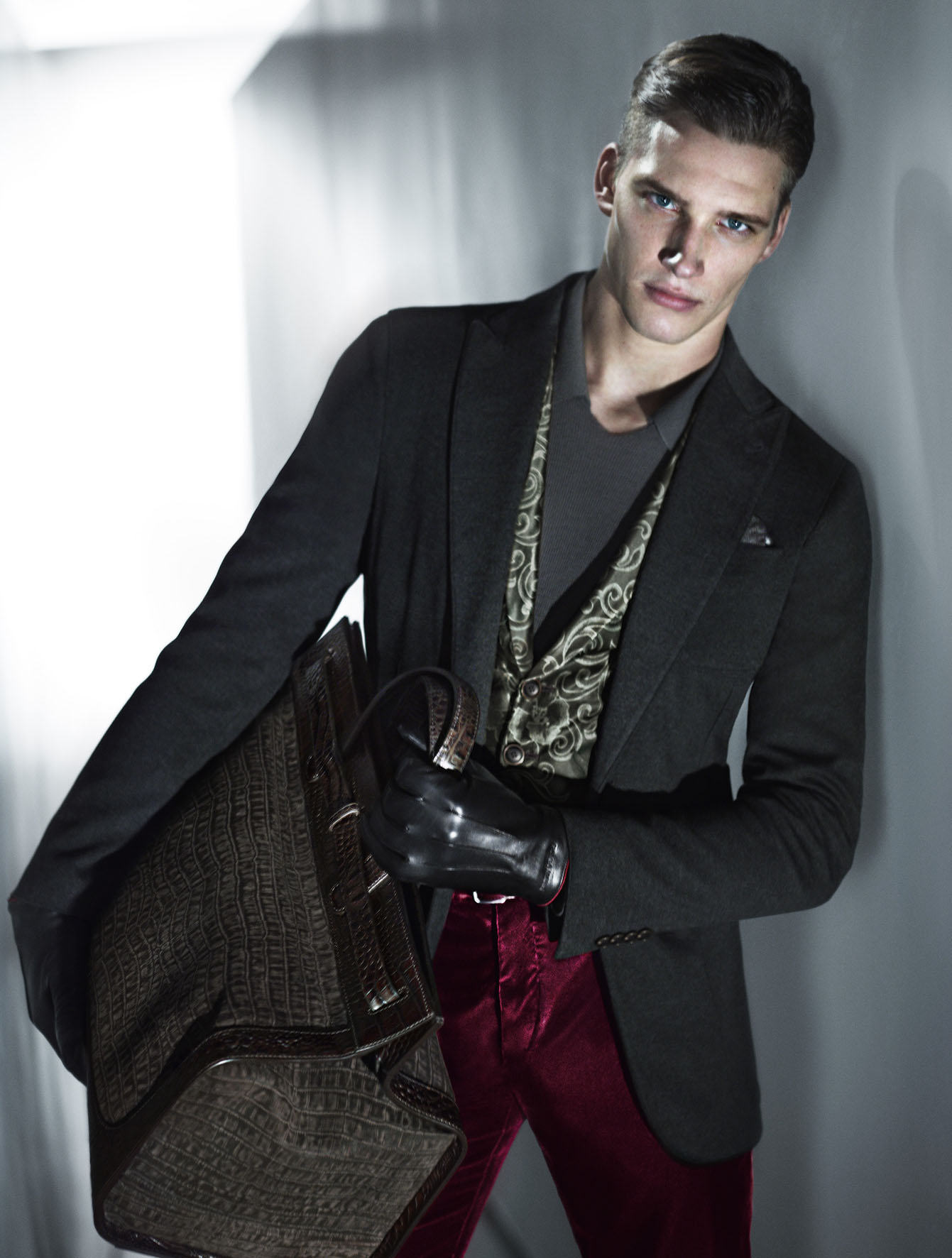 Florian Van Bael Strikes a Pose for Giorgio Armani’s Fall/Winter 2013 Campaign