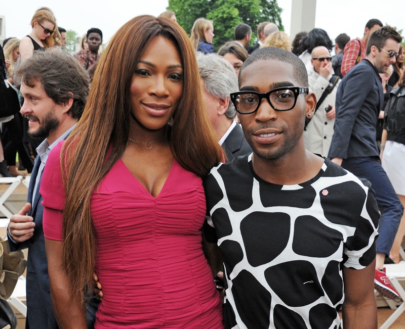 Serena Williams and Tinie Tempah at the Burberry Prorsum Menswear Spring Summer 2014 Show in London burberry spring summer 2014 guests 0009