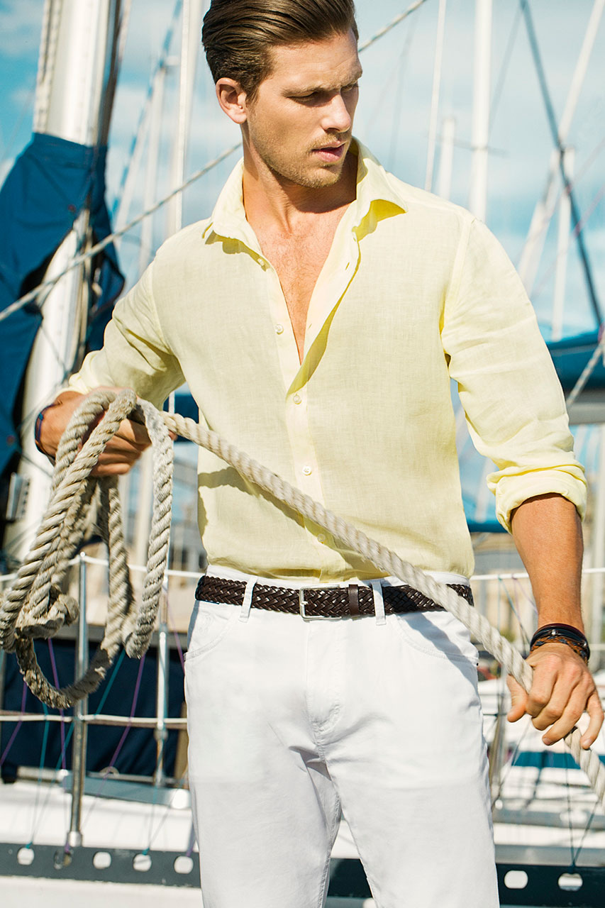 Adam Senn Sails in Style for Massimo Dutti's June 2013 Lookbook