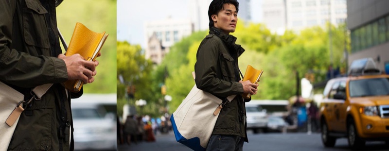 Want his man bag.  Sartorialist, Well dressed men, Street style bags