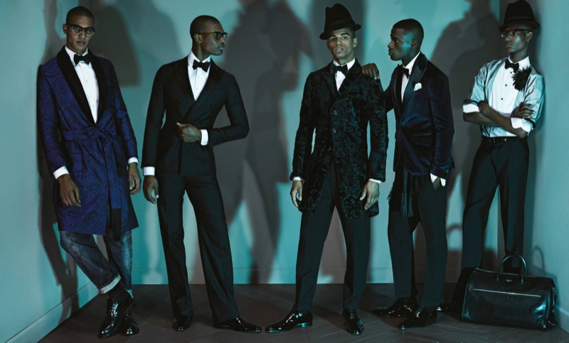 Brad Allen, Nate Gill, Salieu Jalloh, Brahim Zaibat & David Agbodji Front Dsquared2 Fall/Winter 2013 Menswear Campaign