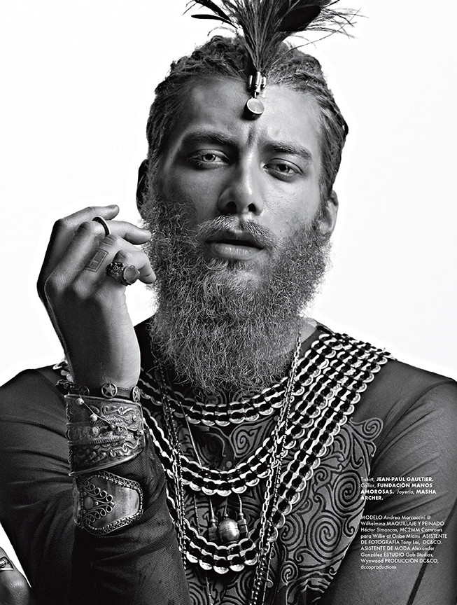Andrea Marcaccini Goes Tribal for Elle Man Mexico