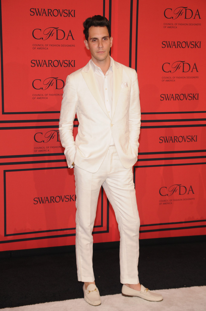 Gabe Saporta Stuns at the CFDA Awards in a White-Hot Look from John Varvatos