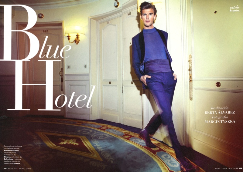 Patrick Kafka is Feeling Blue for Esquire España