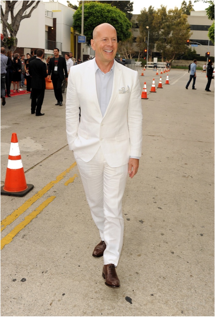 Bruce Willis Wears Dolce & Gabbana to Los Angeles Premiere of ‘Red 2’