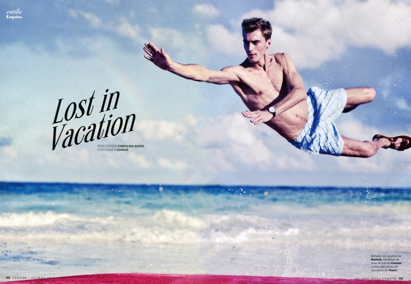 Clément Chabernaud Gets a Vacation & Workout for the Latest Esquire España