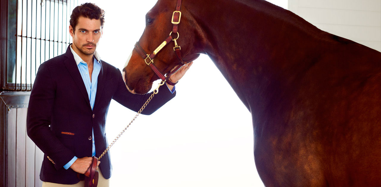 David Gandy Models Massimo Dutti's Equestrian Collection for Fall 2013