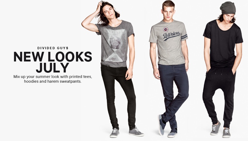 Miles McMillan & Sebastian Sauve Rock H&M Divided’s July Styles