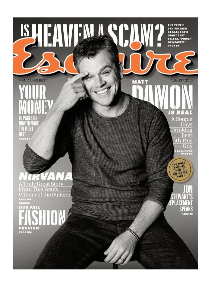 Matt Damon Covers the August Issue of Esquire
