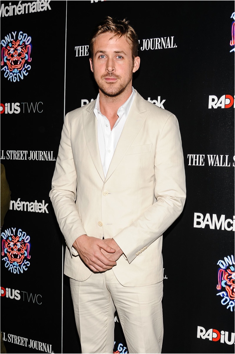 Ryan Gosling Wears Salvatore Ferragamo to New York Screening of ‘Only God Forgives’