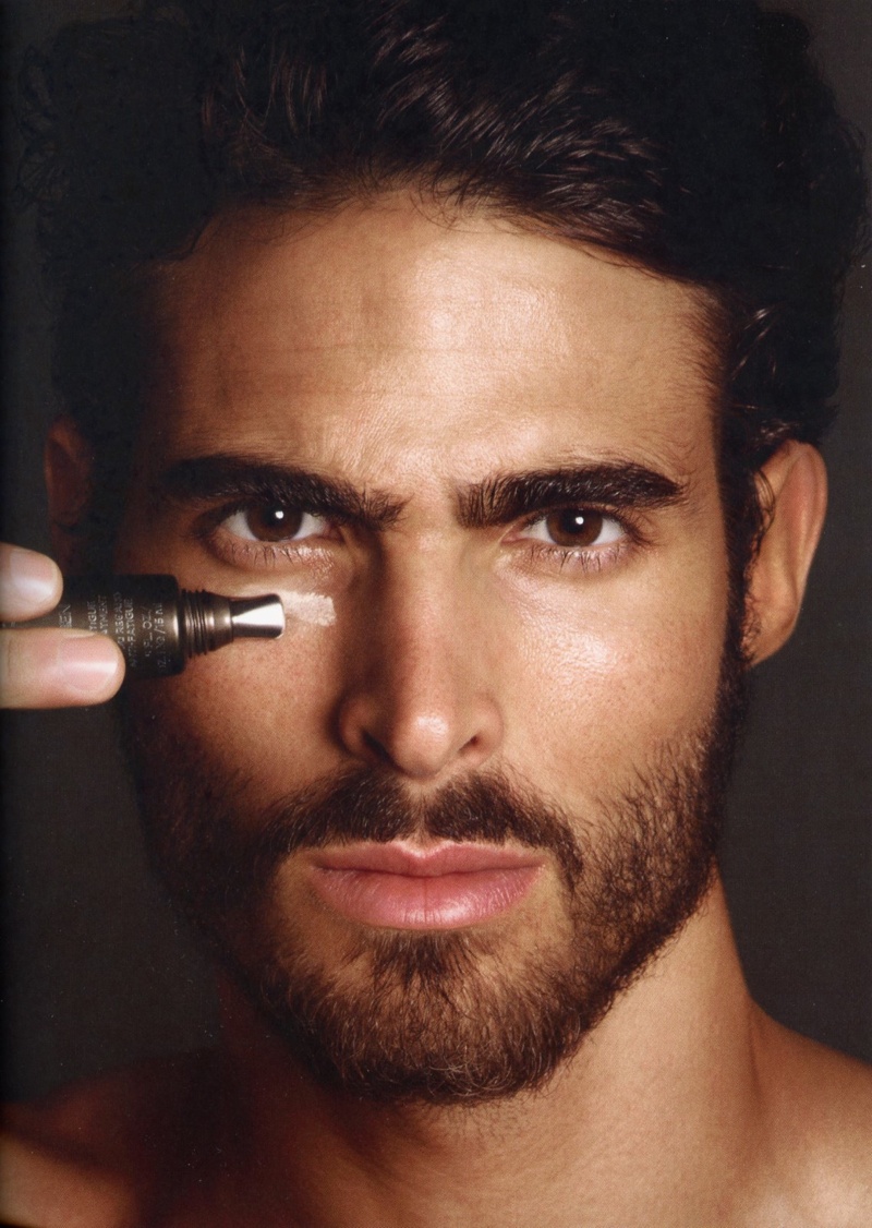 Juan Betancourt applies concealer for an image from Tom Ford's Skincare and Grooming campaign.