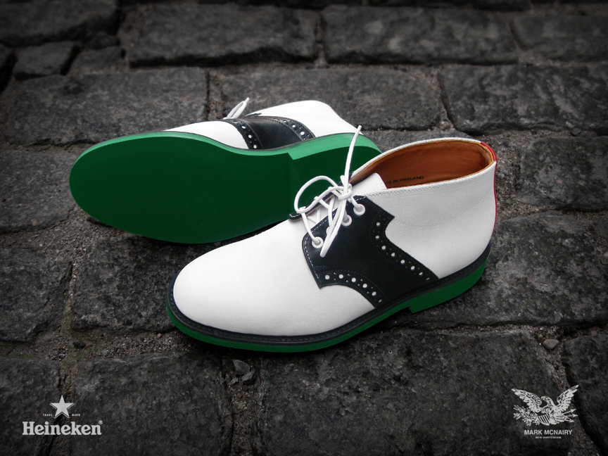 #Heineken100 Mark McNairy White Chukka Saddle Boots