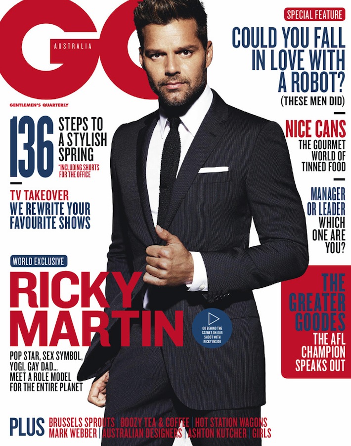 Ricky Martin Covers GQ Australia’s Latest Issue