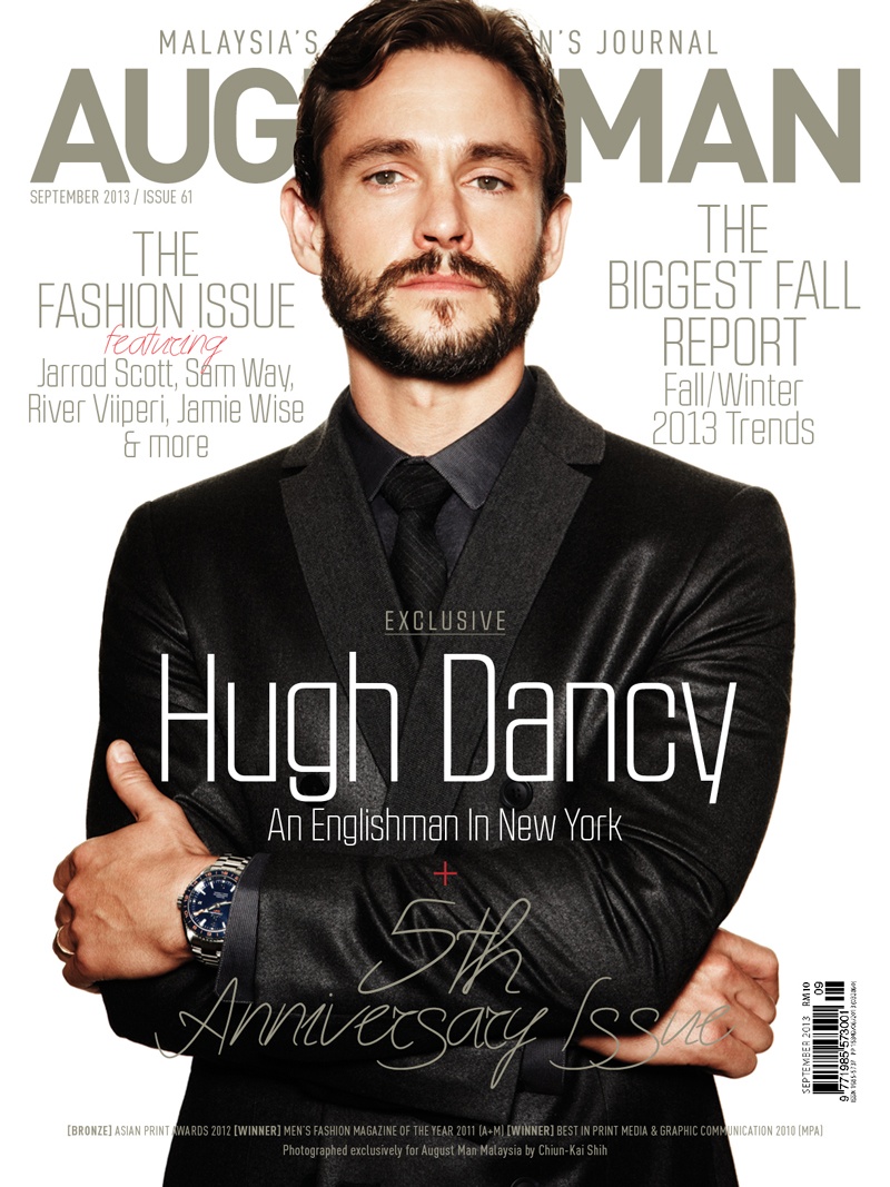 Hugh Dancy Covers the September 2013 Issue of August Man