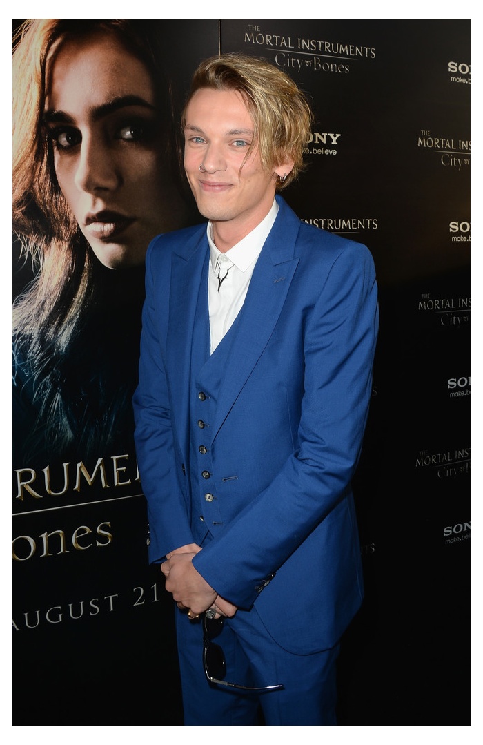 Jamie Campbell Bower Wears Alexander McQueen for ‘The Mortal Instruments: City of Bones’ Premiere