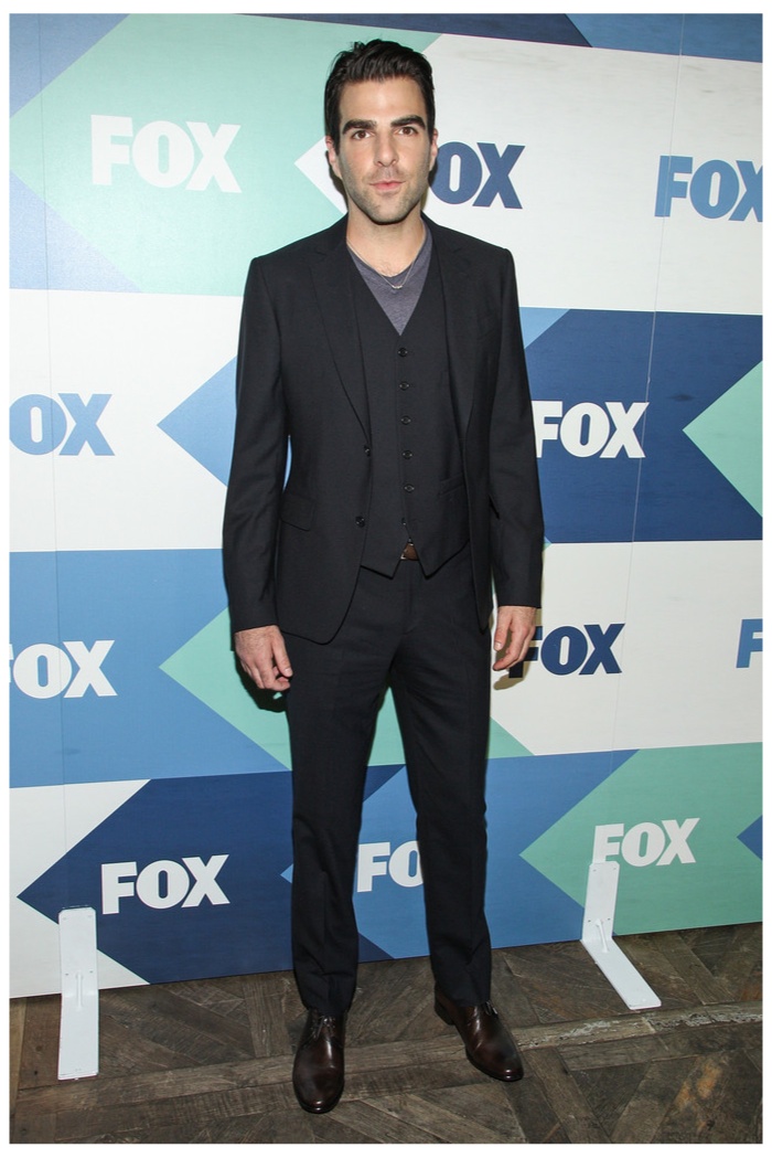 Zachary Quinto Wears John Varvatos to TCA Fox All-Star Party