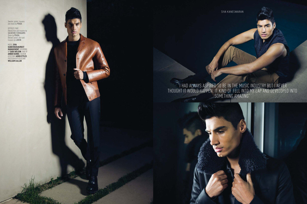 Siva Kaneswaran from The Wanted Strikes a Pose for August Man