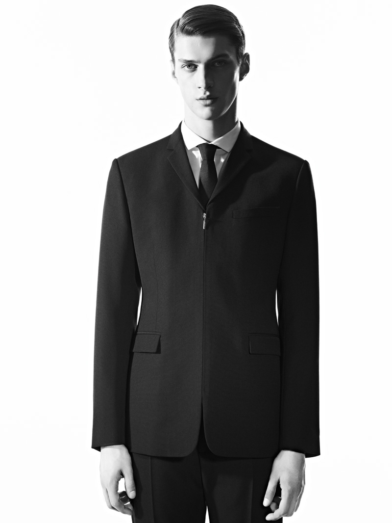 Matthew Bell Wears Suits & Leather for Dior Homme Les Essentiels