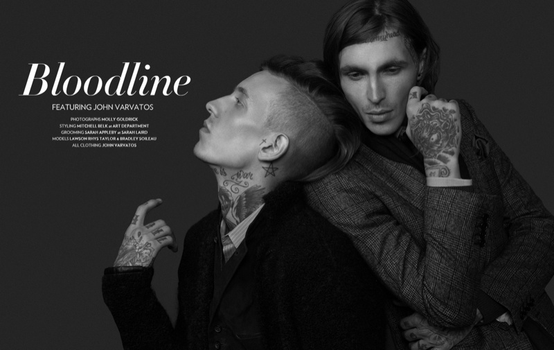 Bradley Soileau & Lawson Taylor Sport John Varvatos Fall/Winter 2013 Collection for Relapse Magazine