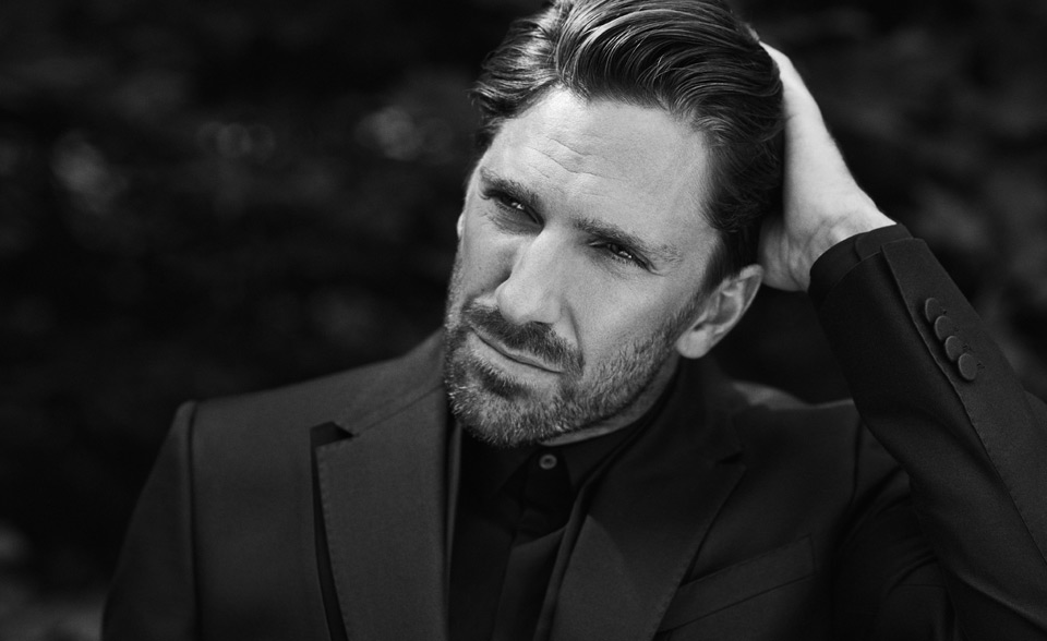 Henrik Lundqvist, sporting a Calvin Klein suit. #Classy