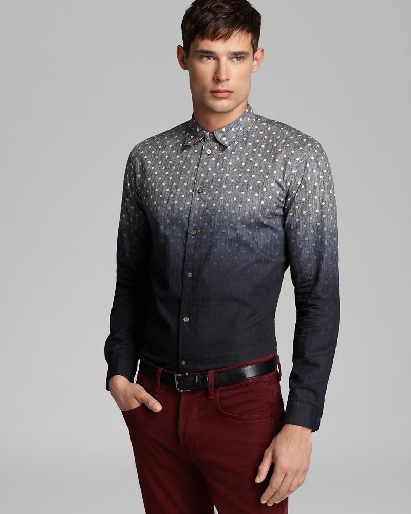 Paul Smith Ombre Polka Dot Sport Shirt - Slim Fit