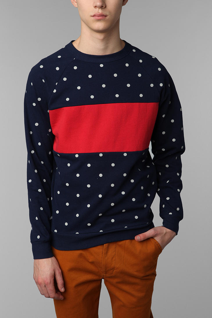 Polka Red Stripe Pullover Sweatshirt