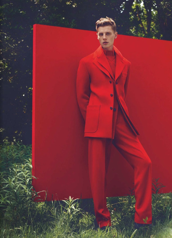 Janis Ancens Dons Fall Colors & Prints for Numéro Homme