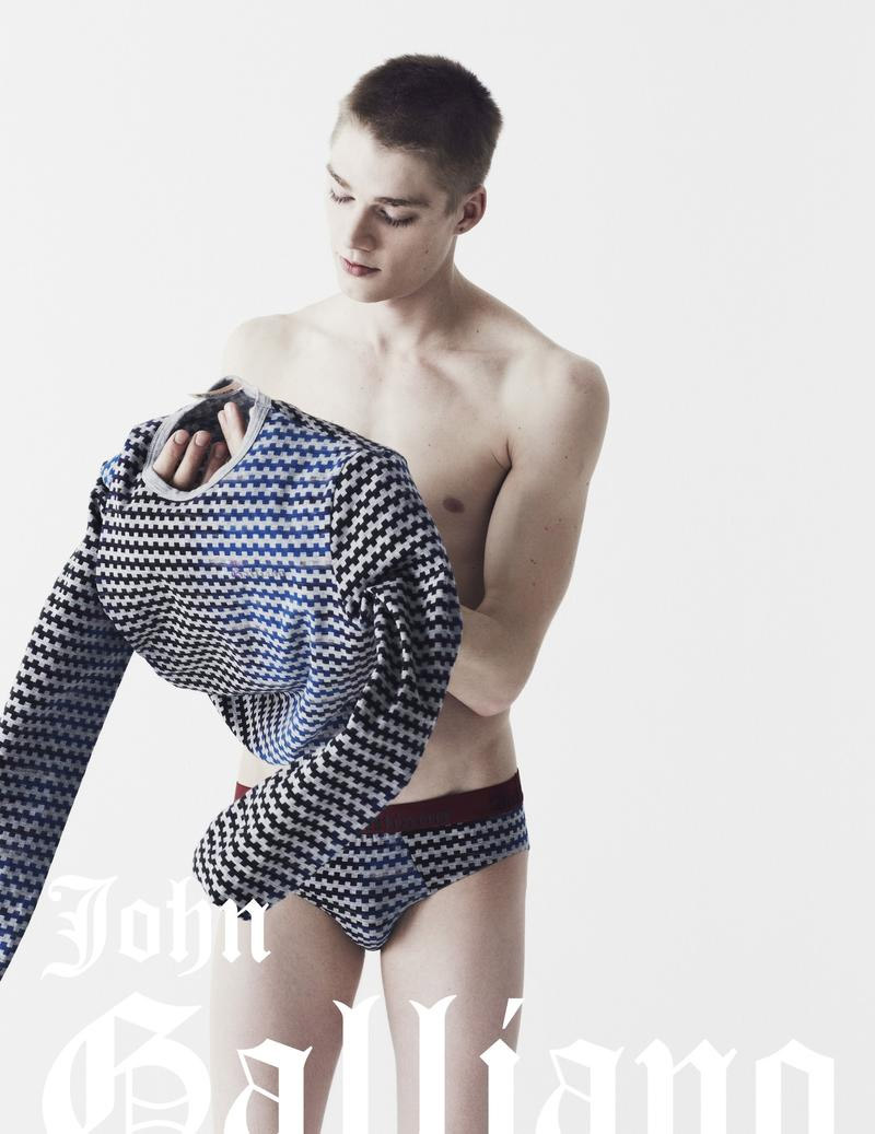 Alex Bouchard Fronts John Galliano Fall/Winter 2013 Underwear Campaign