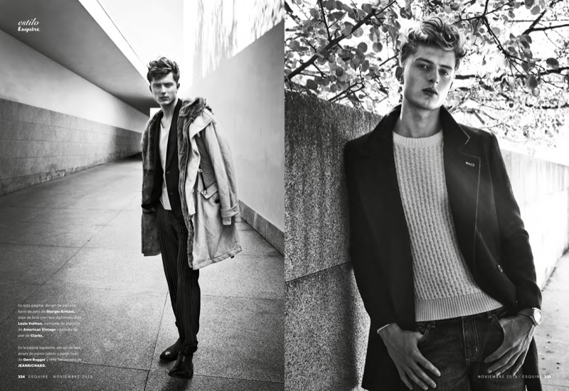 Max Rendell Dons the Dress Coat for Esquire España