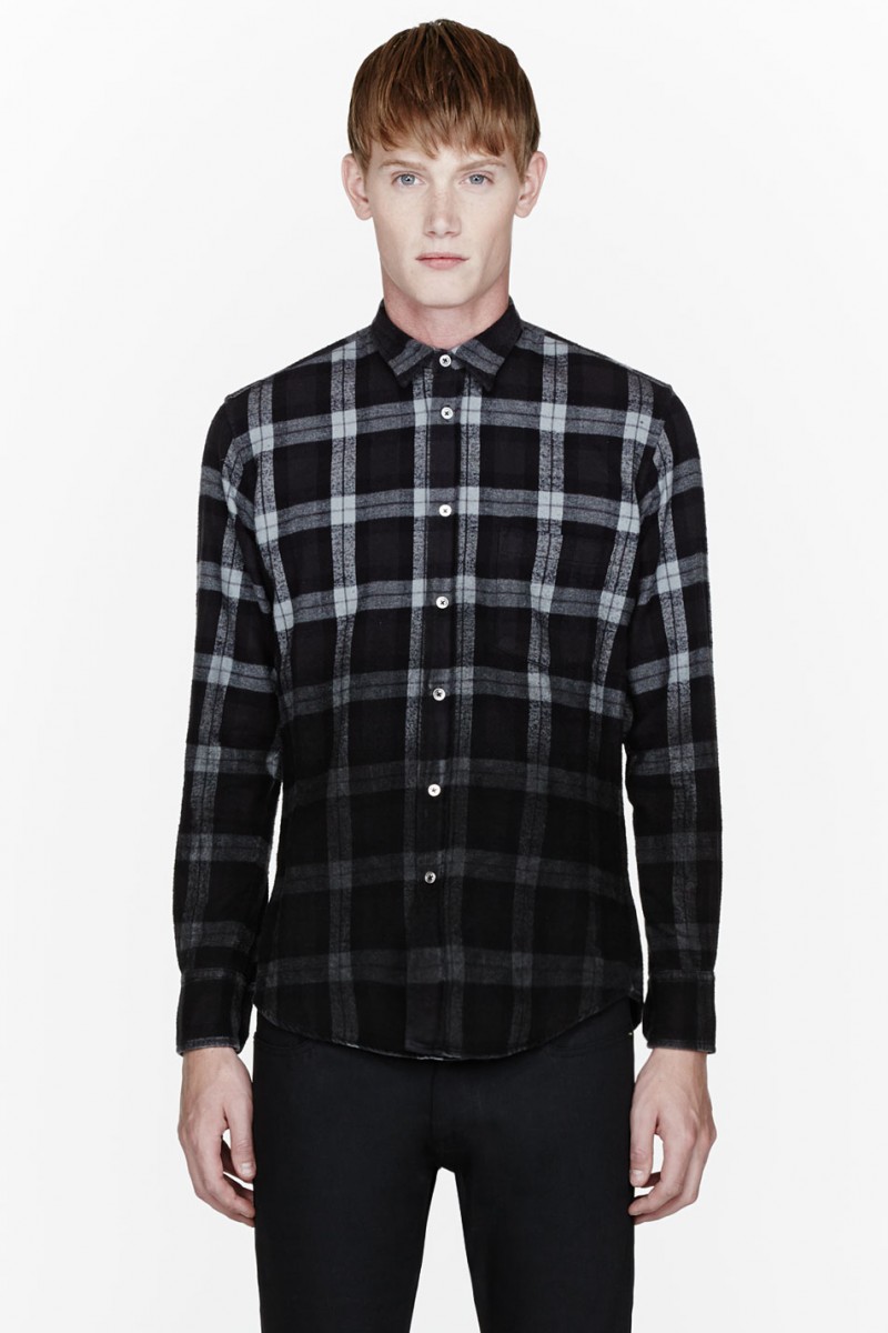 Public School Ombre Plaid Flannel Shirt 