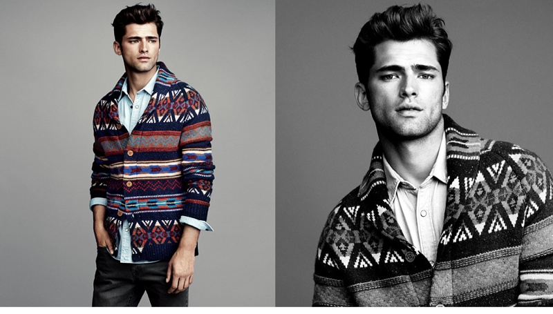 Sean O’Pry Sports Winter Knits for H&M