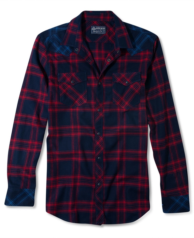 American Rag Shirt, Morrison Flannel Long Sleeve Shirt