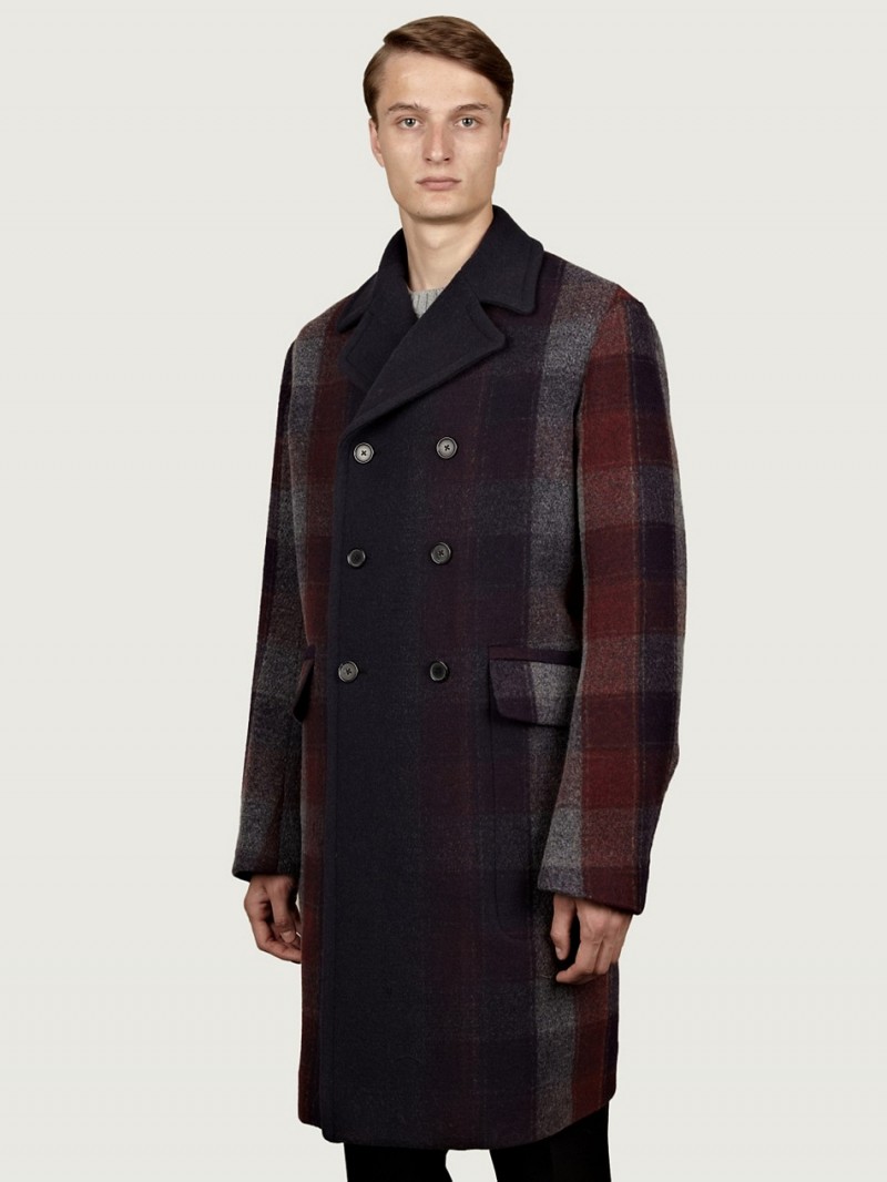 Jil Sander Men's Double-breasted Check Bosnia Coat