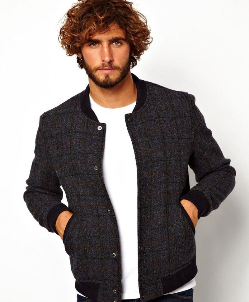 ASOS Harris Tweed Bomber Jacket