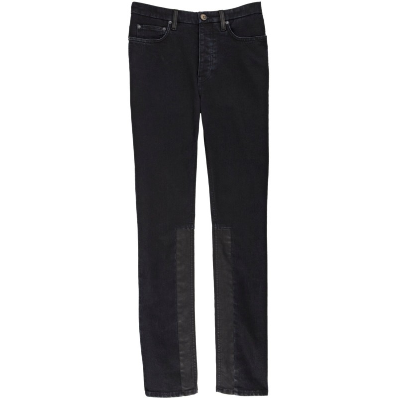 Acne Town Jay Resin-Coated Jeans - BLACK