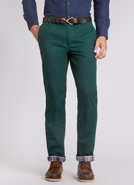 Fireside Flannels - Green Chinos