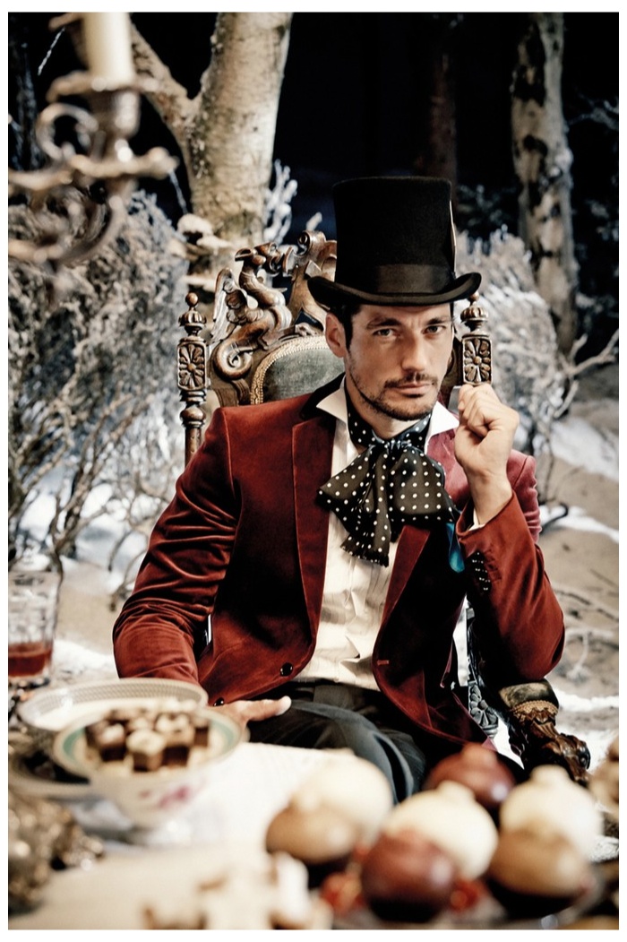 See David Gandy as the Mad Hatter, Scarecrow & More in Marks & Spencer's Enchanting Holiday 2013 Campaign