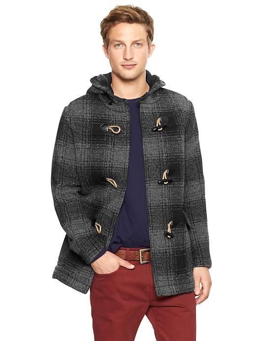GAP Plaid wool duffle jacket