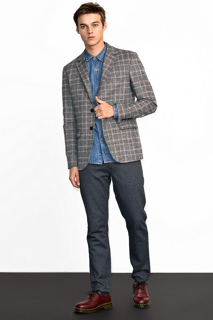 Shades Of Grey By Micah Cohen Glen Plaid Blazer