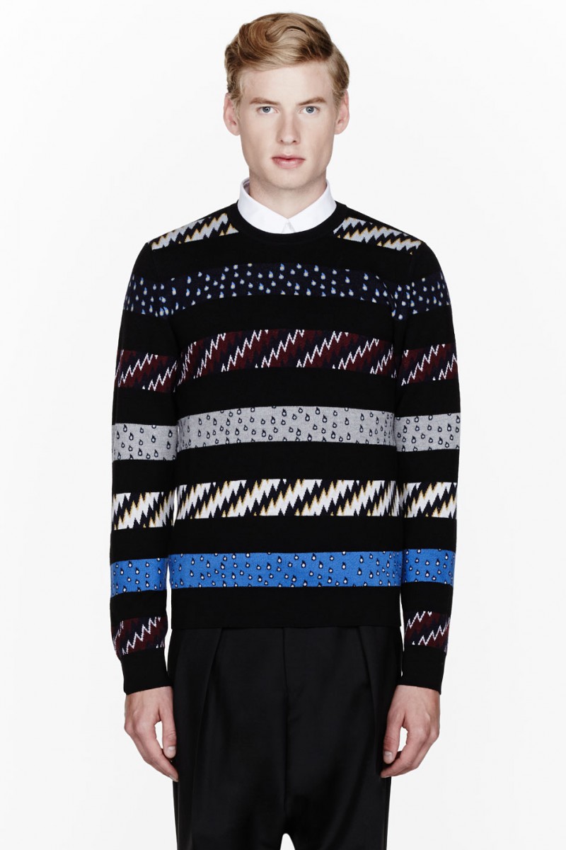 KENZO Black striped Bad Weather sweater