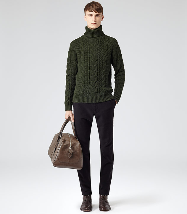 Reiss Busto Heavyweight Roll Neck Knit