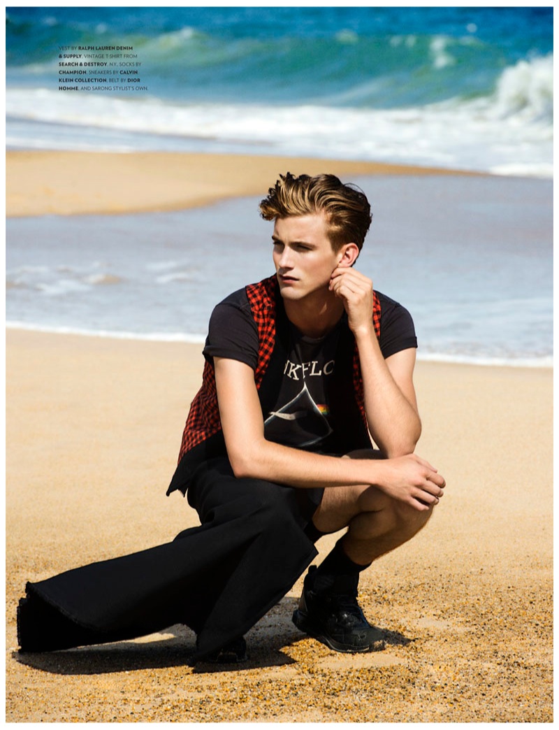 Rj King Hits The Beach In Fall Styles For Flaunt The Fashionisto 