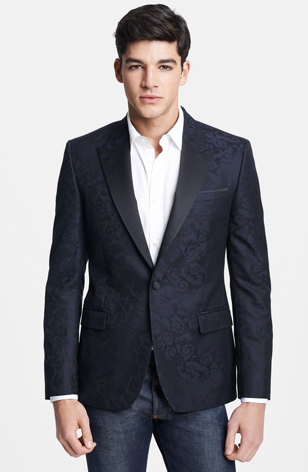 Versace Single-Button Jacquard Dinner Jacket