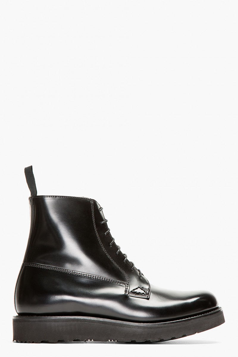 Grenson SSENSE EXCLUSIVE BLACK LEATHER DOUBLE SOLE JAKE BOOTS